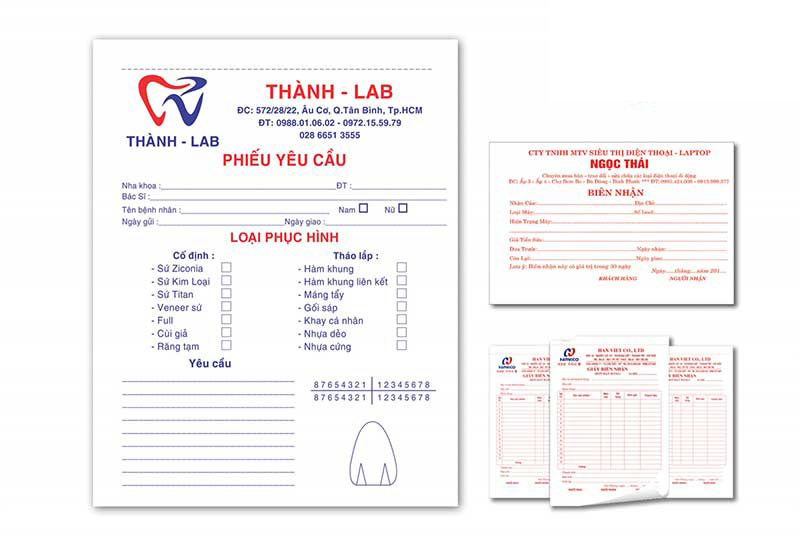 giấy biên nhận đặt cọc