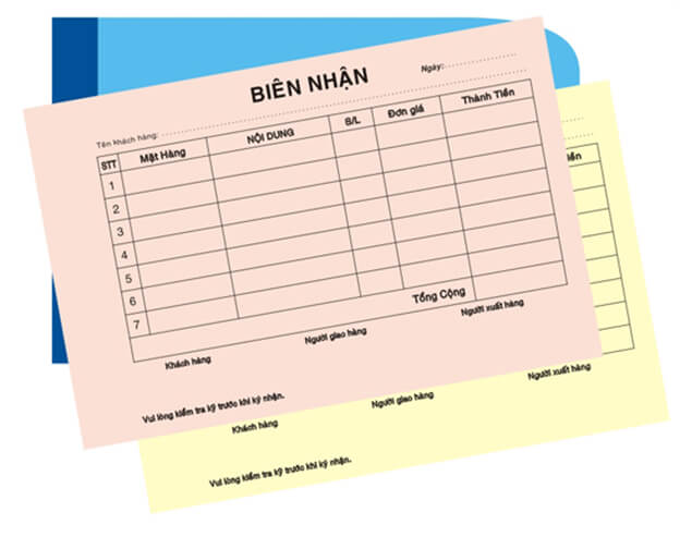 in biên nhận nhanh