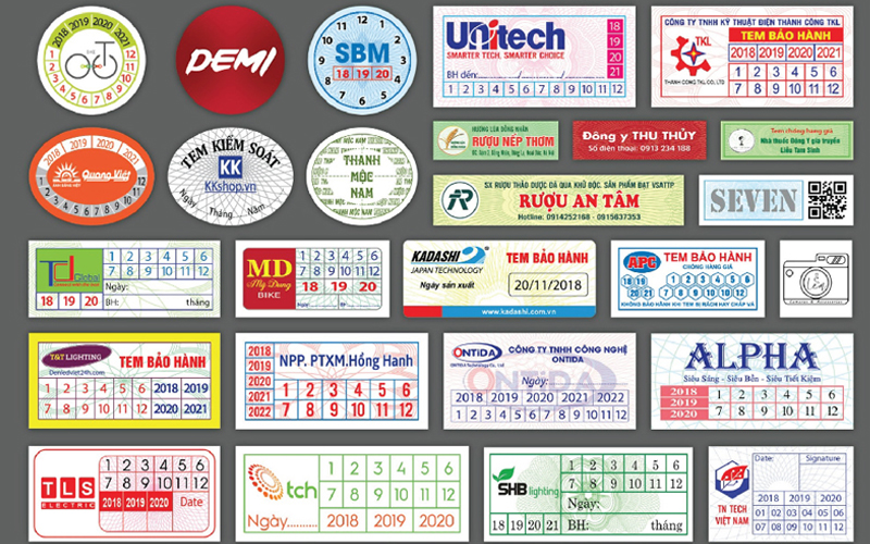 in tem bảo hành chống nước