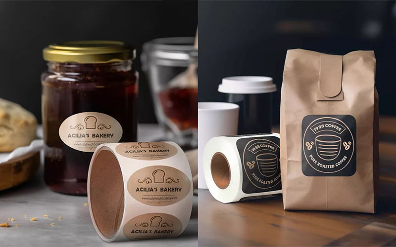 in tem nhãn giấy kraft